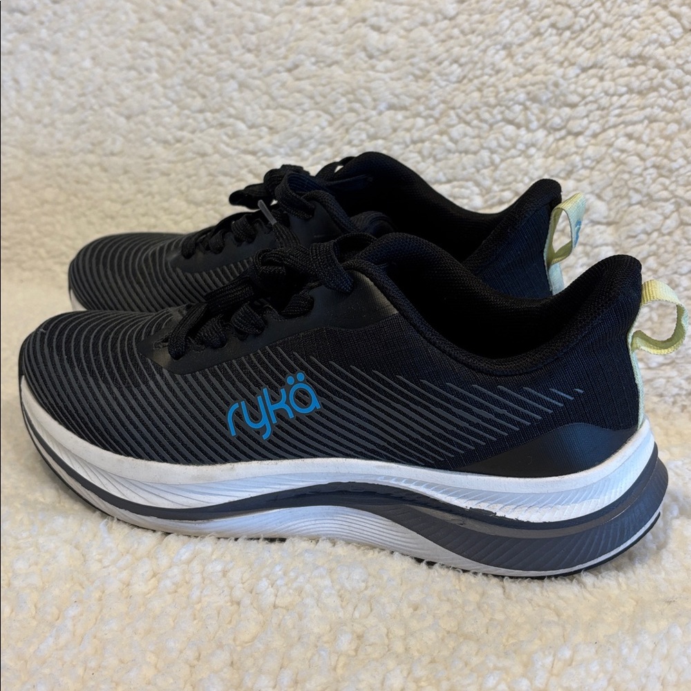 Ryka Genuine Women’s Black and Blue Sneakers
